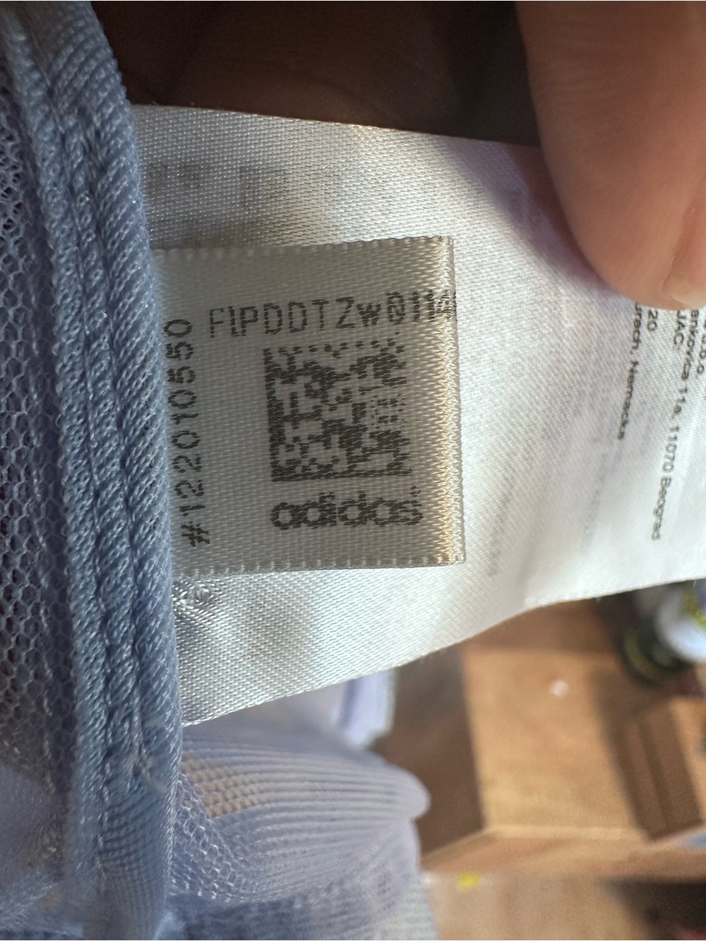 Adidas Track Top Jacket Sheer Mesh Tulle Periwinkle Blue & White Stripes Small - Picture 13 of 14